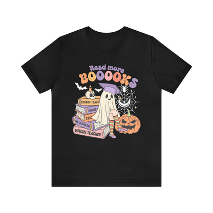 Read More Books, Teacher Halloween Shirt, Halloween Ghost Books, Kindergarten Teacher Shirt, Halloween Teacher, Spooky Teacher Shirt, T658