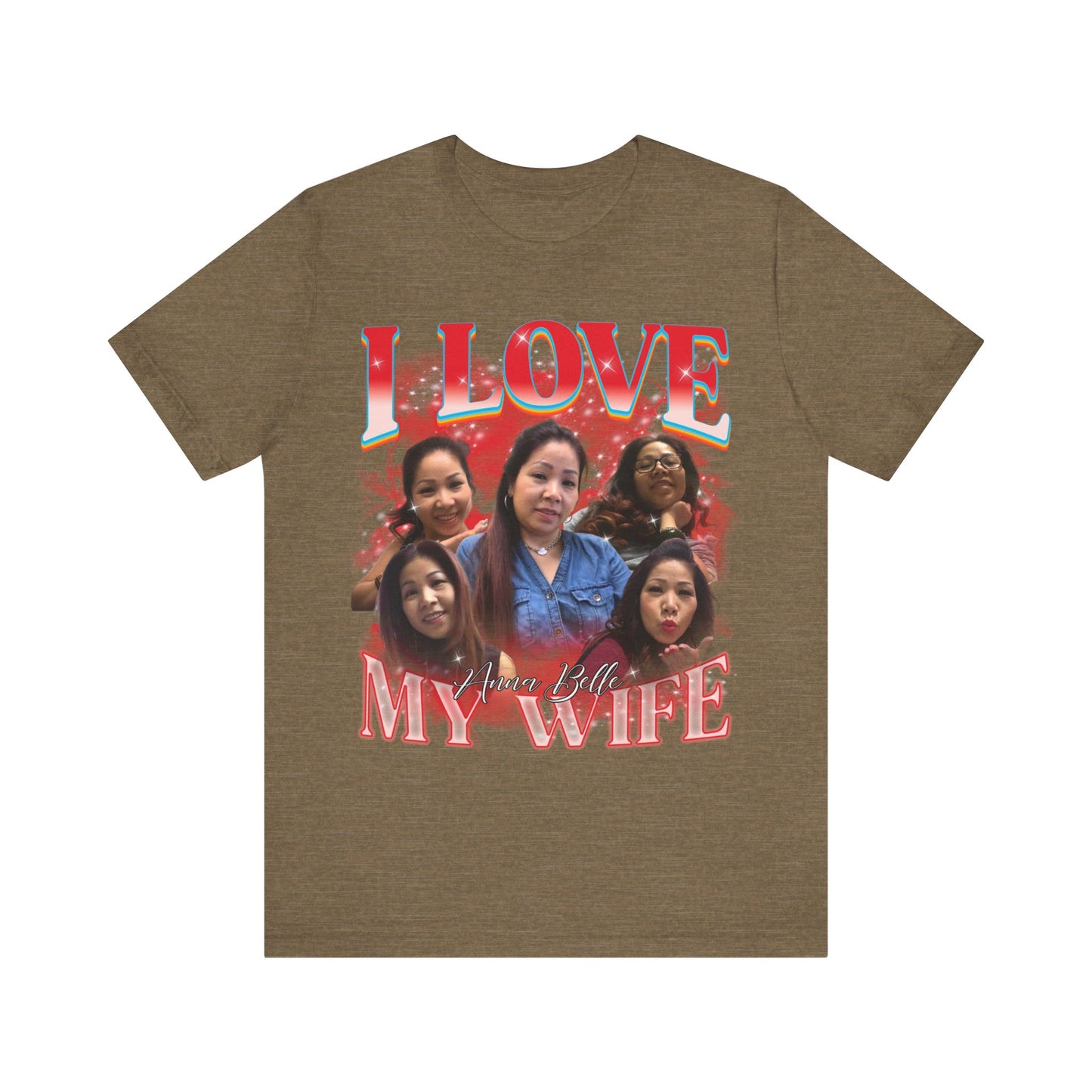 Custom Bootleg Rap Tee, I Love My Wife Shirt, Custom Wife Photo Shirt, Vintage Graphic 90s Tshirt, Valentine's Shirt Gift, T1347 UK