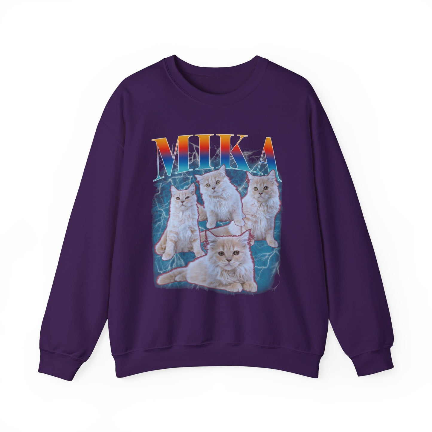 Pet Custom Vintage Sweatshirt, Custom Bootleg Rap Sweatshirt Cat Bootleg Retro 90's Sweatshirt Gift For Her Customize Pet Sweatshirt, SW1333