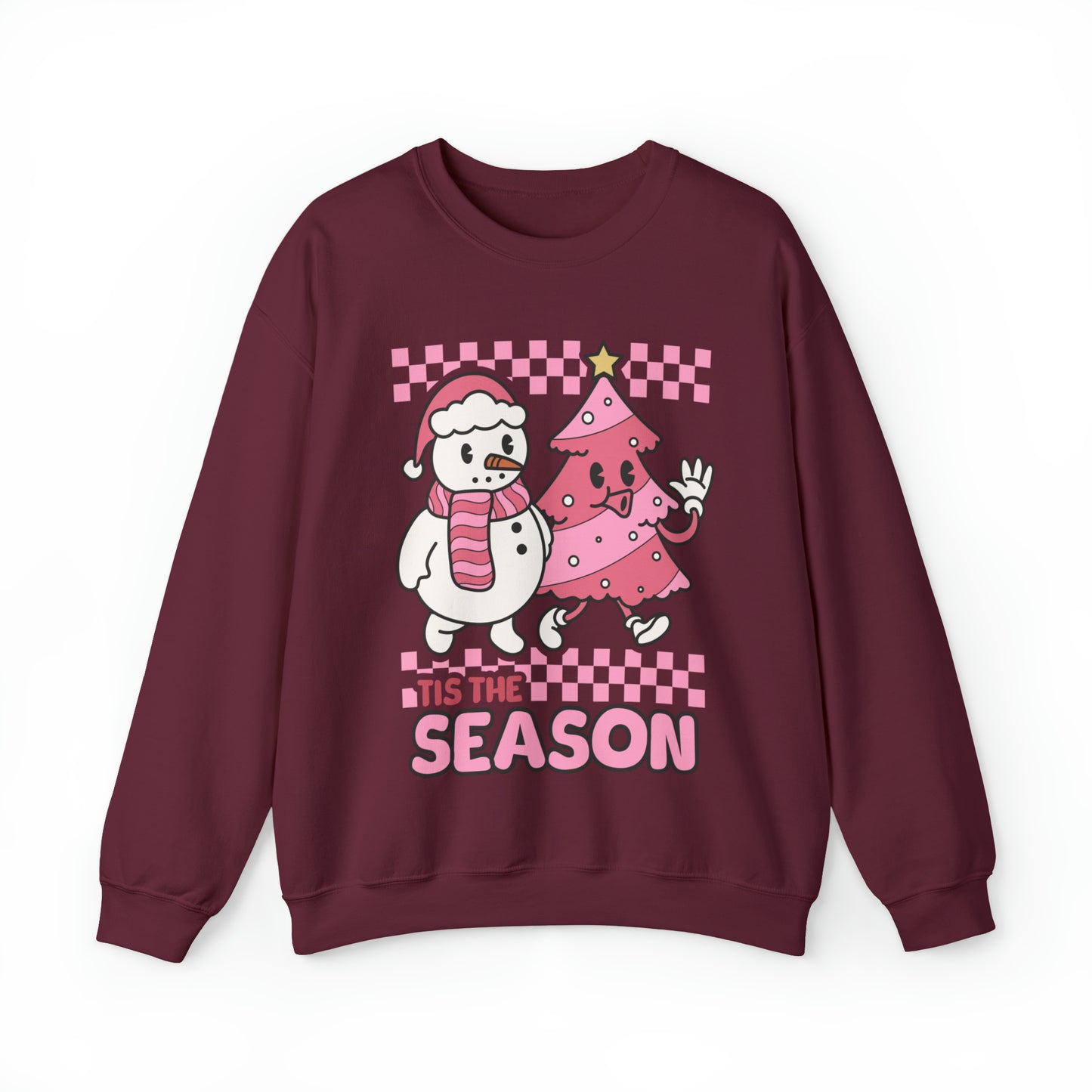 Christmas Tis The Season Sweatshirt, Merry Christmas Shirt, Christmas Tree Cake Sweater, Women Christmas, Christmas Cake Sweatshirt, SW879