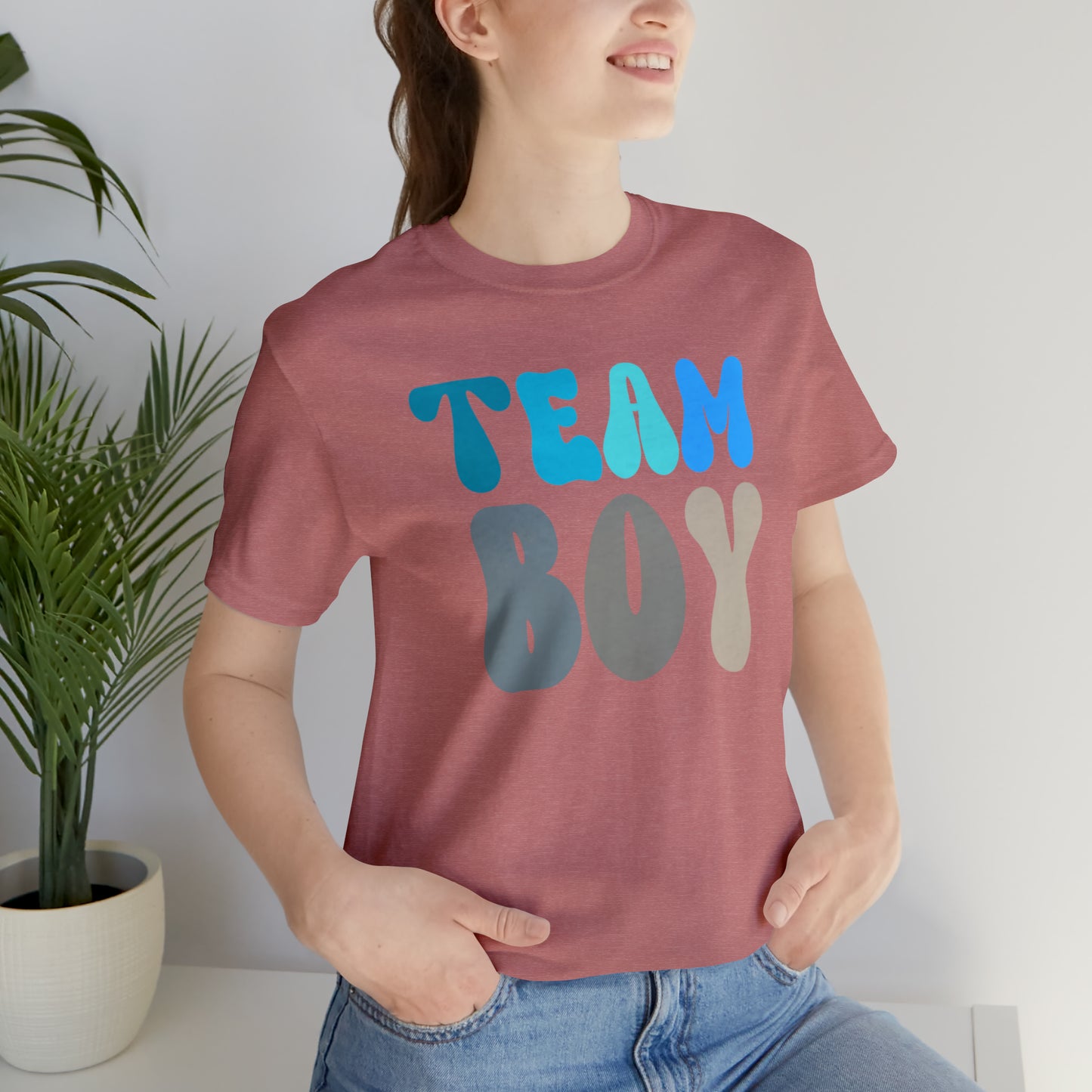 Cute Baby Announcement Shirt for Gender Reveal, Team Boy Shirt for Gender Reveal, Gender Announcement Gift for Her, T398