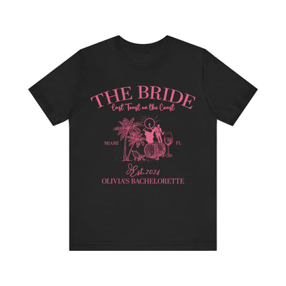 Last Toast on the Coast Beach Bachelorette Party Shirt, Custom Bachelorette Shirts, Bride Shirt, Bridesmaids Shirt, Social Club Shirt, T1604