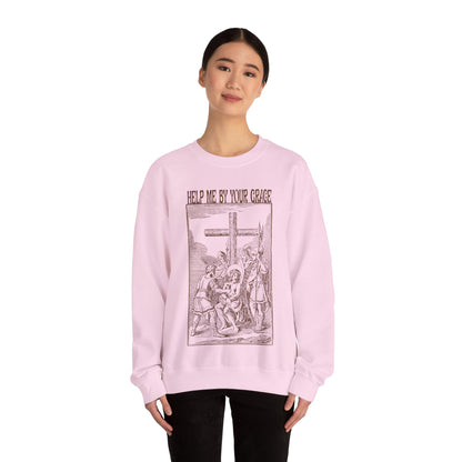 Vintage Antique Religious Biblical Drawing of Jesus Sweatshirt, 10Th Station of the Cross Sweatshirt, Way of the Cross Sweatshirt, S1590