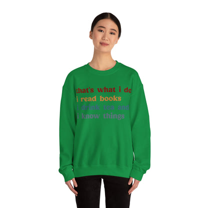 That's What I Do I Read Books Sweatshirt, Librarian Sweatshirt for Teacher, Book Lovers Club Sweatshirt, Book Nerd Sweatshirt, S1240