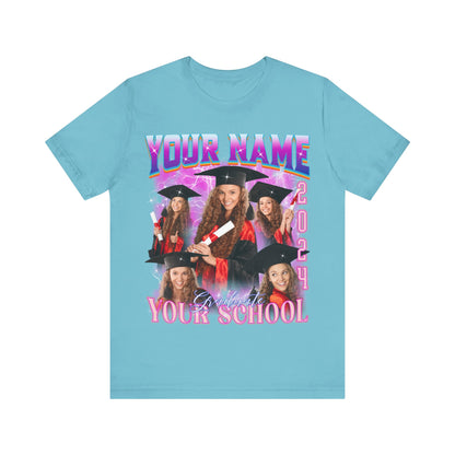 Graduation Party Shirt, Custom Bootleg Rap Tee For Graduation, Custom Graduation Shirt, Custom Photo Graduate Shirt, Senior T-Shirt, T1634