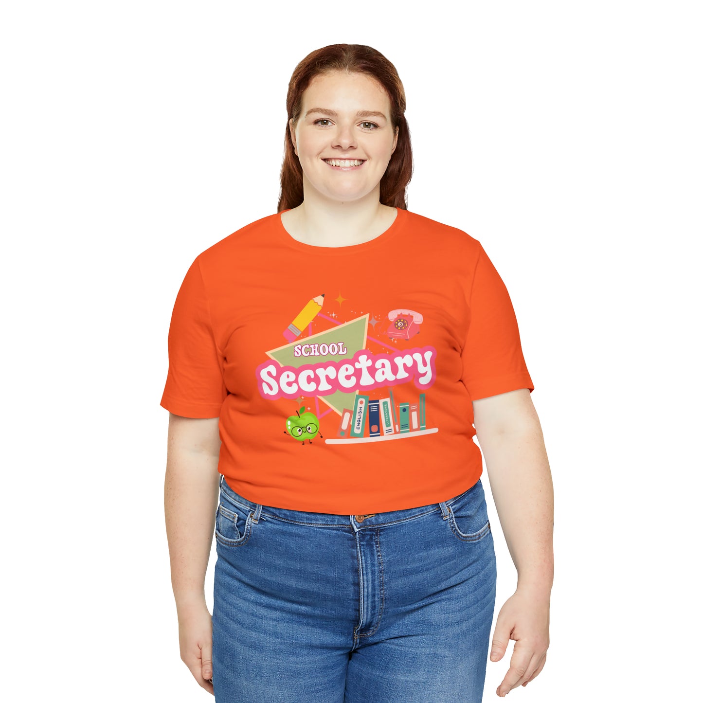 School Secretary shirt, 90s shirt, 90s teacher shirt, colorful school secretary shirt, colorful school shirt, T543