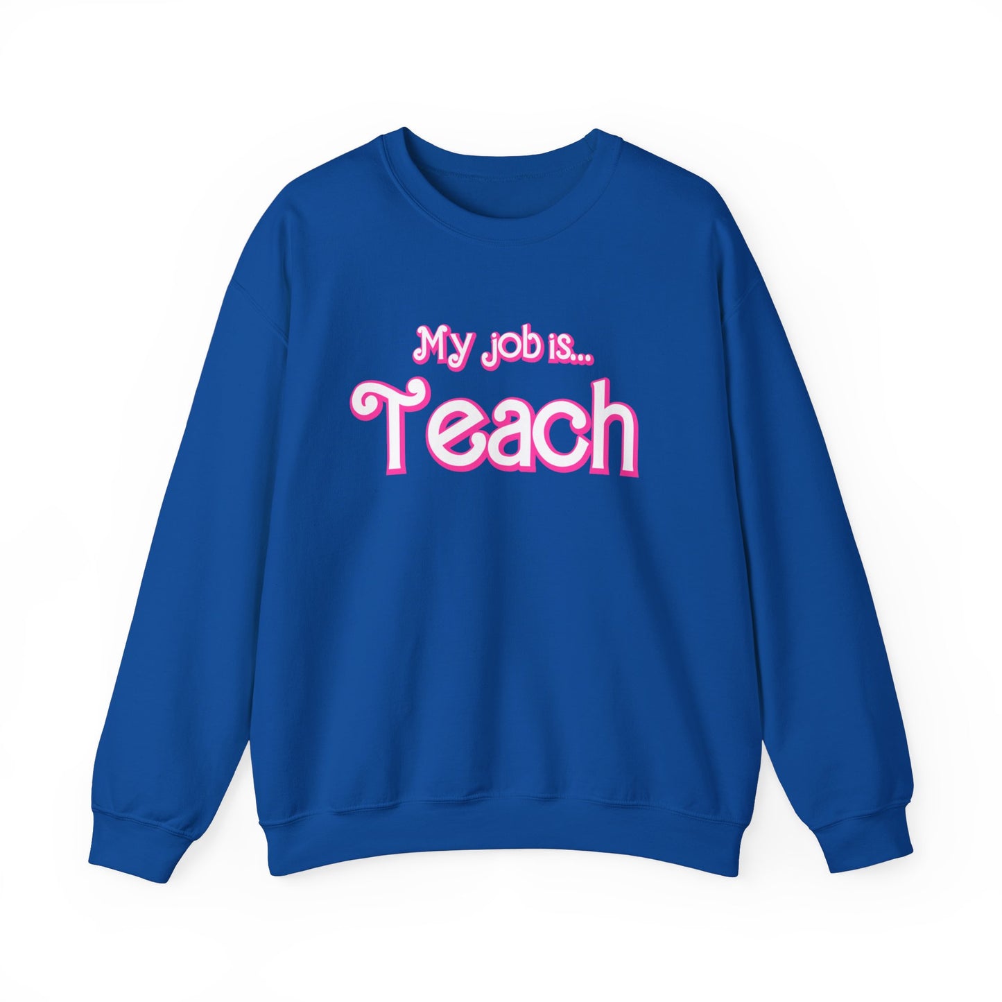 My Job is Teach Sweatshirt, Trendy Teacher Sweatshirt, Retro Back to school, Teacher Appreciation, Checkered Teacher Sweatshirt, S734