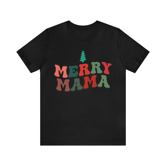 Merry Mama Shirt, Christmas Holiday Shirt, Gift for Mama, Christmas Pregnancy Announcement Shirt, Matching Mom and Dad Christmas Shirt, T970