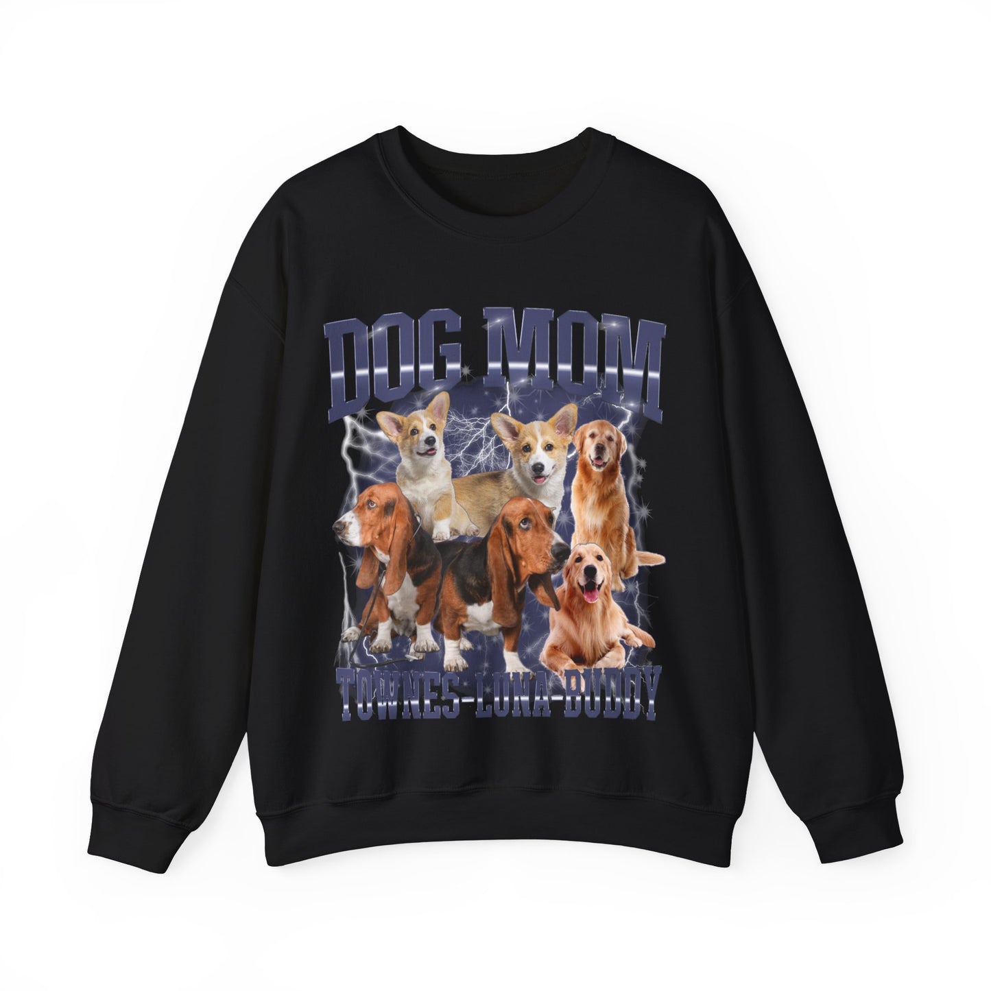 Custom Retro Dog Bootleg Sweatshirt, Dog Mom Sweatshirt, Dog Bootleg Retro 90's Sweatshirt, Custom Pet Photo, Custom Pet Portrait, S1433