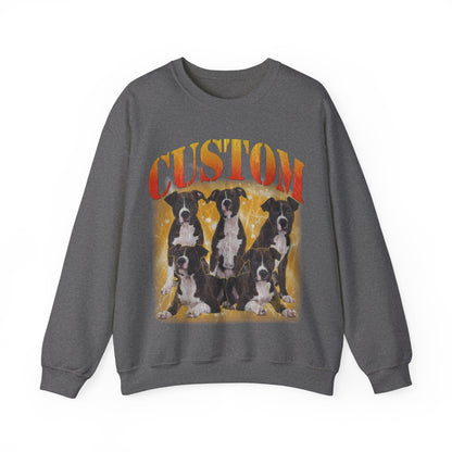 Retro Custom Your Own Bootleg Tee, Custom Cat Bootleg Tee, Custom Dog Bootleg Tee Custom dog portrait, Vintage Graphic 90s Sweatshirt, S1390