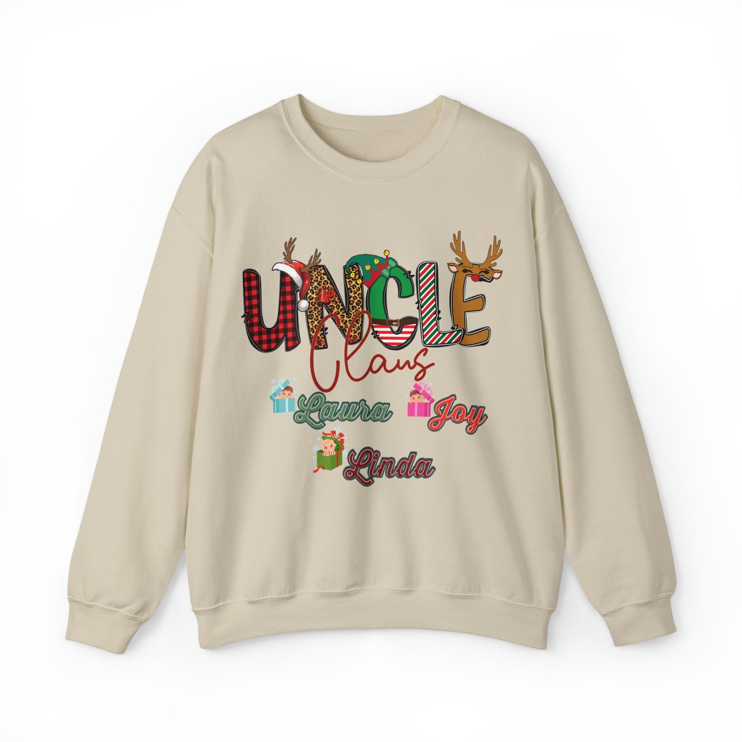 Custom Uncle Claus Sweatshirt, Christmas Uncle Sweatshirt, Christmas Uncle Sweater, Custom Uncle With Name Sweatshirt, Gifts For Uncle, S937