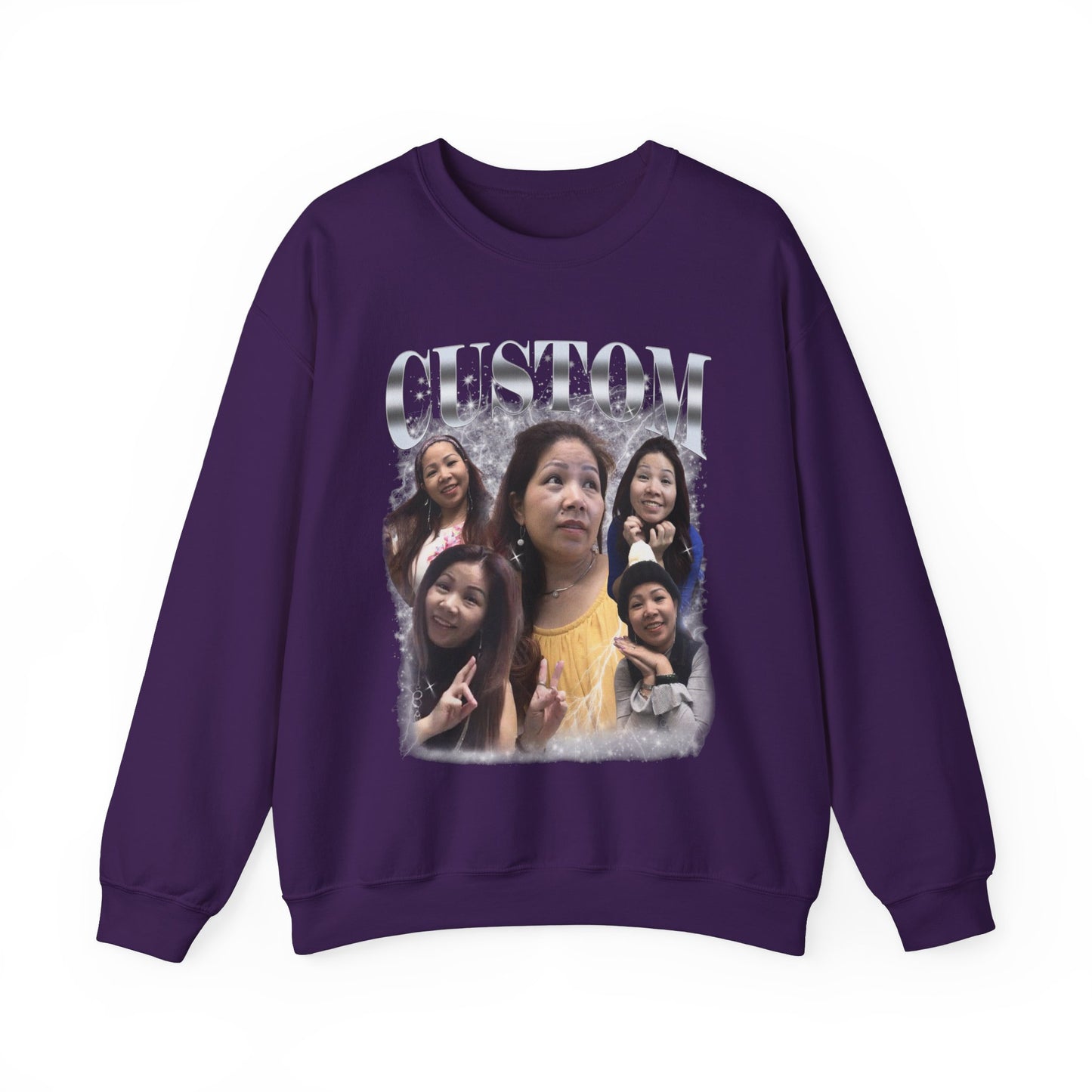 Custom Bootleg Rap Sweatshirt, Vintage Graphic 90s Custom Photo Sweatshirt, Custom Photo Sweatshirt, Sweatshirt Gift For Lover Rap, SW1336