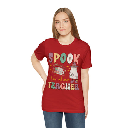 Spook Tacular Teacher Shirt, Spooky Season Tee, Retro Halloween Cowgirl Shirt, Cowgirl Halloween Shirt, Vintage Ghost Shirt, T767