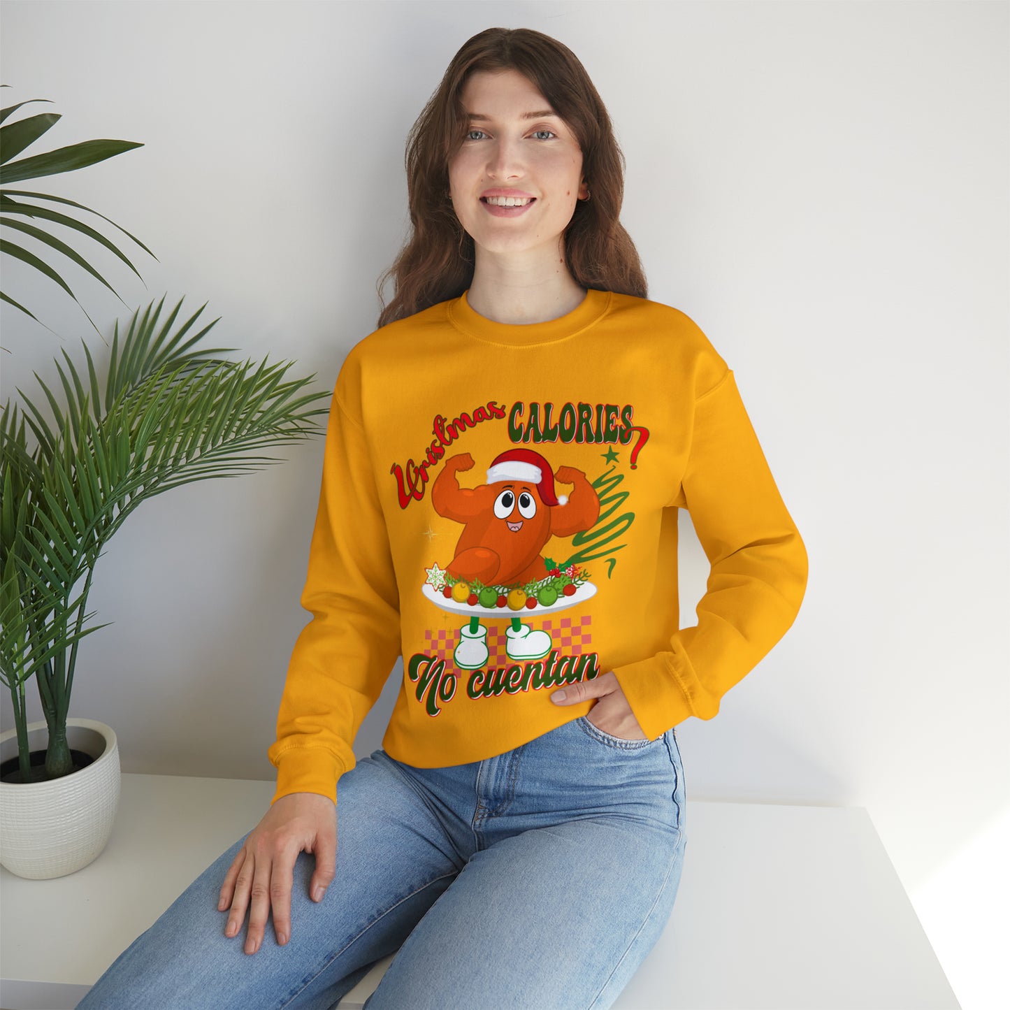 Christmas Calories No Cuentan Sweatshirt, Feliz Navidad Shirt, New Year Sweatshirt, Spanish Christmas Sweatshirt, Holiday Sweaters, SW876