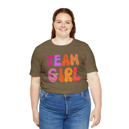 Team Girl Shirt for Gender Reveal, Cute Baby Announcement Shirt for Gender Reveal, Gender Announcement Gift for Her, T446