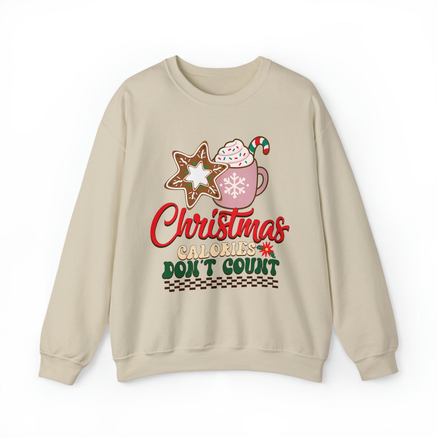 Christmas Calories Don't Count Sweatshirt, Funny Christmas Sweatshirt, Christmas Gift, Xmas calories Sweatshirt, Christmas calories, SW872