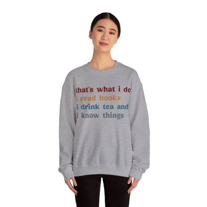 That's What I Do I Read Books Sweatshirt, Librarian Sweatshirt for Teacher, Book Lovers Club Sweatshirt, Book Nerd Sweatshirt, S1240