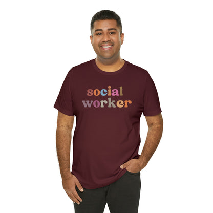 Retro Social Worker Shirt, Social Worker T-shirt for Women, School Social Worker Shirt, Social Worker Gift, T459