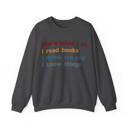 That's What I Do I Read Books Sweatshirt, Librarian Sweatshirt for Teacher, Book Lovers Club Sweatshirt, Book Nerd Sweatshirt, S1240