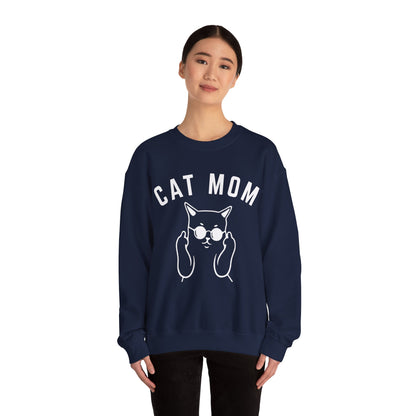 Cat Mom Sweatshirt, Funny Pet Lover Sweatshirt for Her, Cat Mama Sweatshirt for Mom Gift from Kids, Cat T-Sweatshirt Gift for Women, S1111