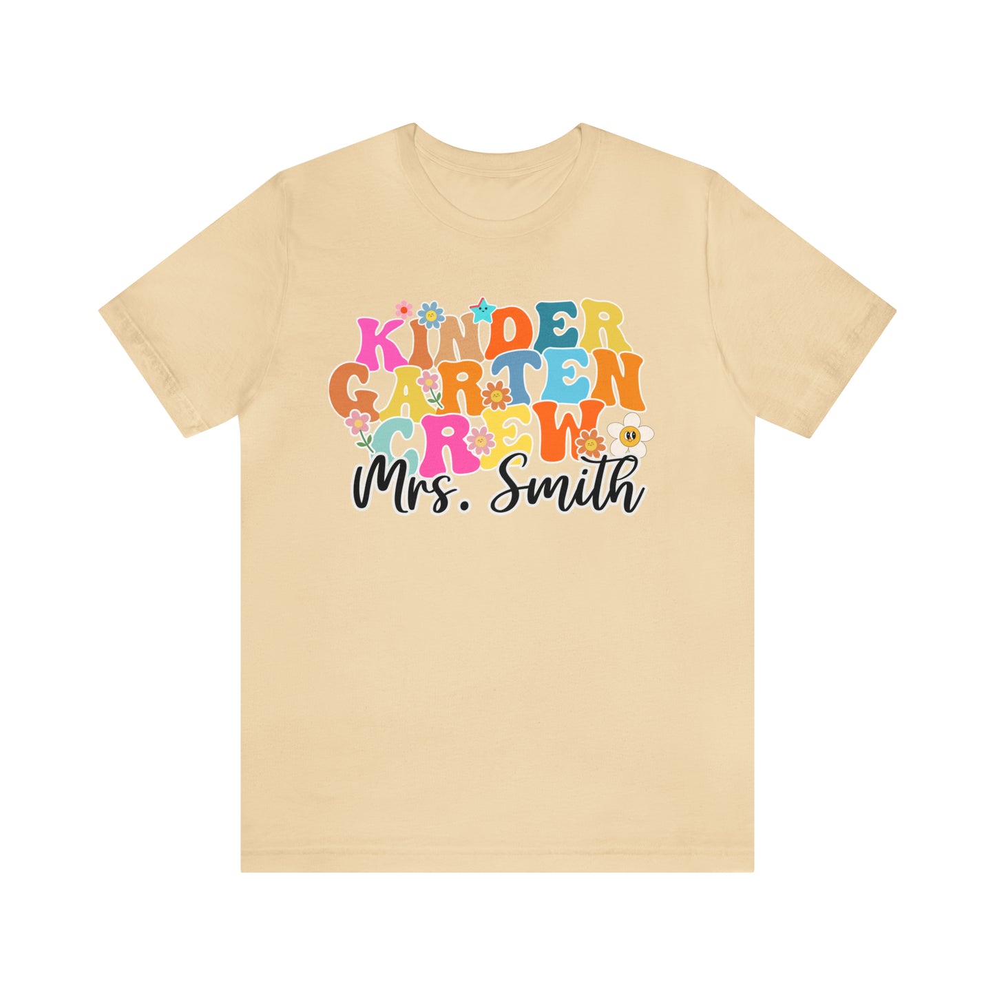 Custom Kindergarten Teacher Shirt, Cute Kindergarten Crew Shirt, Retro Teacher Shirt, Custom Teacher Appreciation Gift, T618