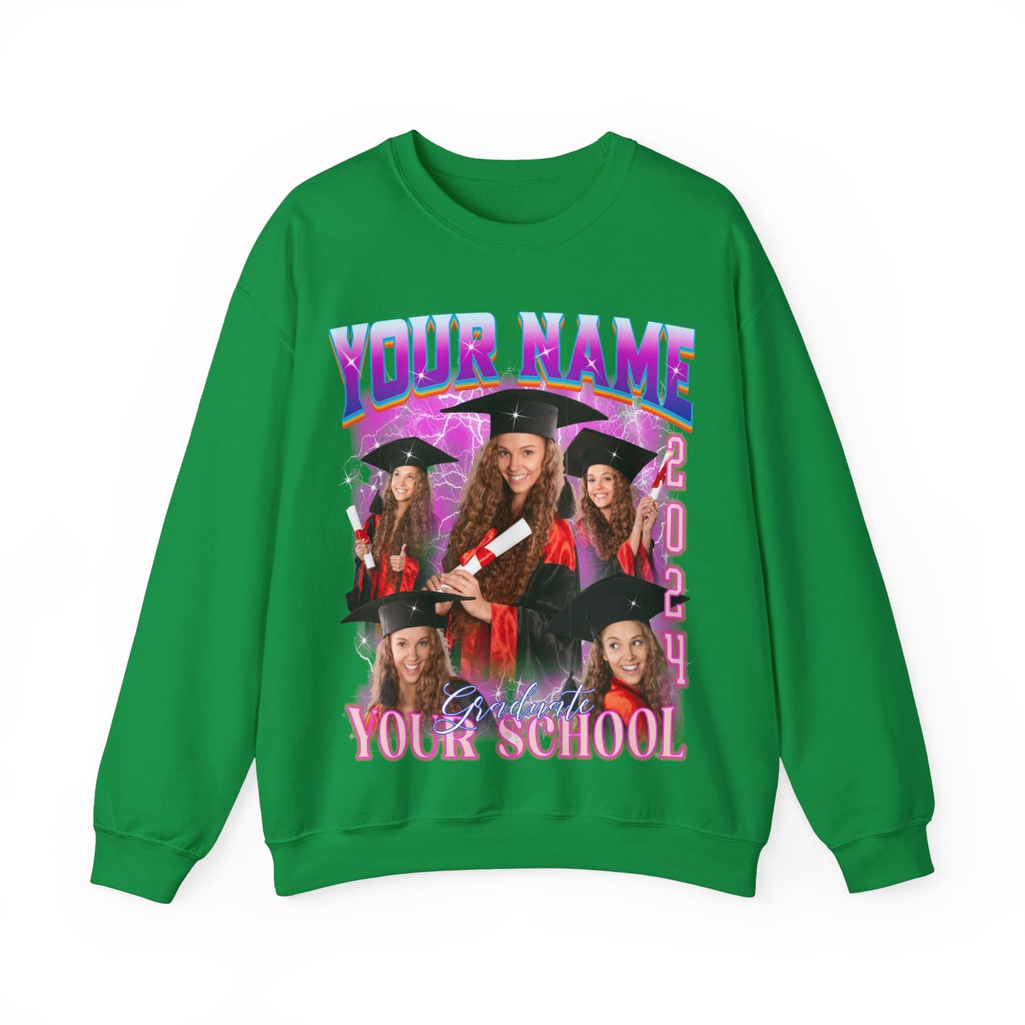 Graduation Party Sweatshirt, Custom Bootleg Rap Tee For Graduation, Custom Graduation Sweatshirt, Custom Photo Graduate Sweatshirt, S1634