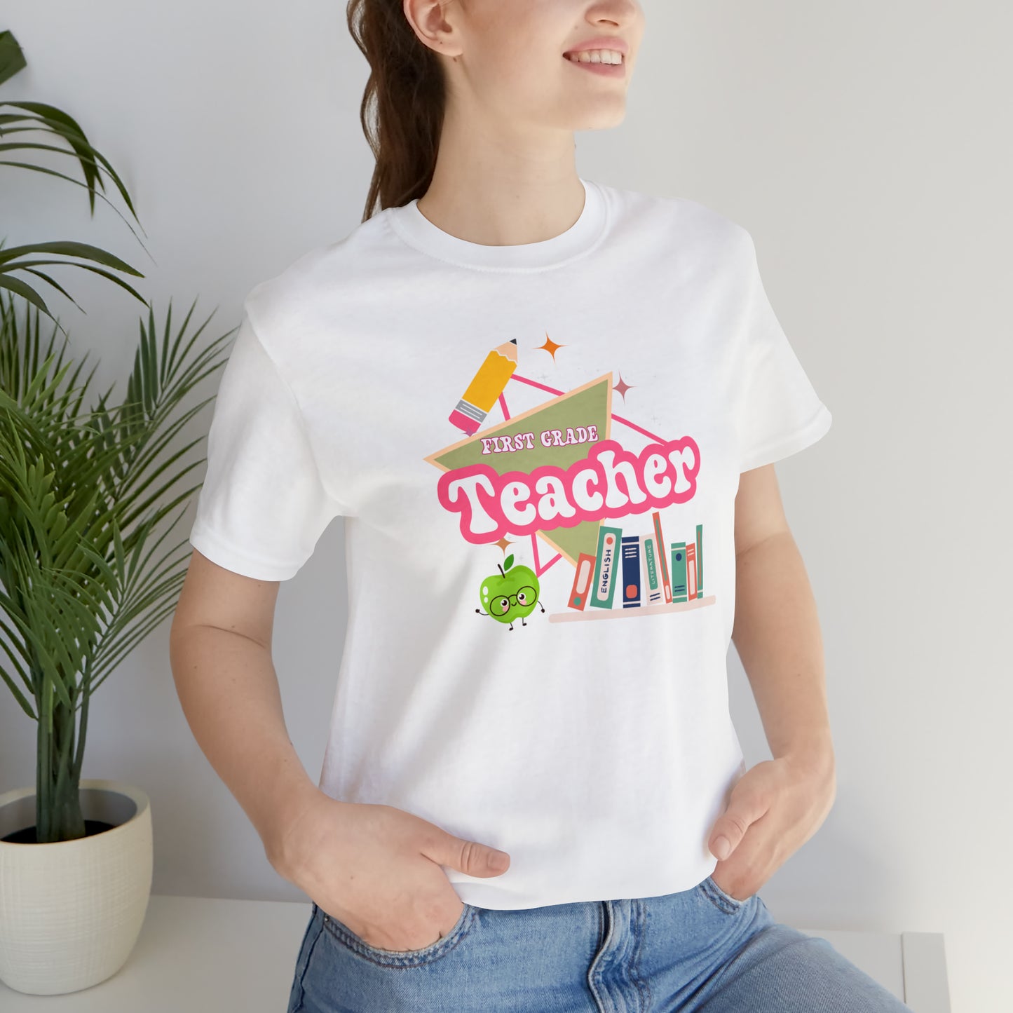 First grade teacher shirt, 1st grade shirt, 90s shirt, 90s teacher shirt, colorful school shirt, colorful teacher shirt, T542