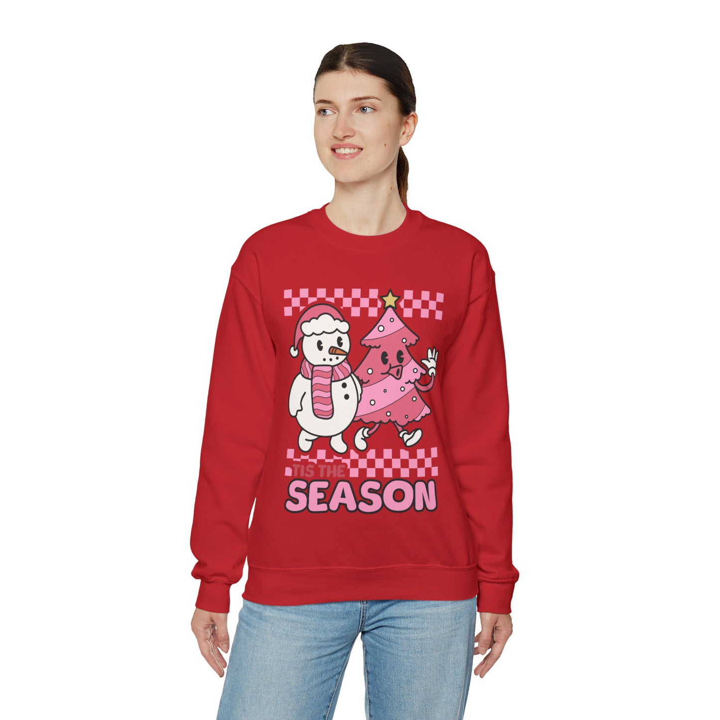 Christmas Tis The Season Sweatshirt, Merry Christmas Shirt, Christmas Tree Cake Sweater, Women Christmas, Christmas Cake Sweatshirt, SW879