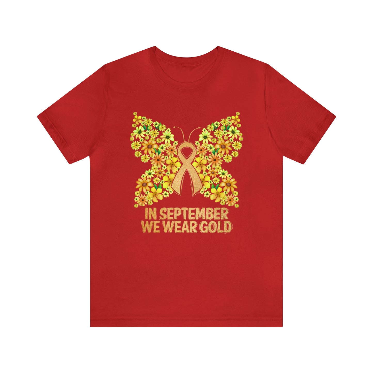 In September We Wear Gold, Cancer Awareness Month Tee, Childhood Cancer Awareness Shirt, Pediatric Oncology Nurse T-Shirt, T664