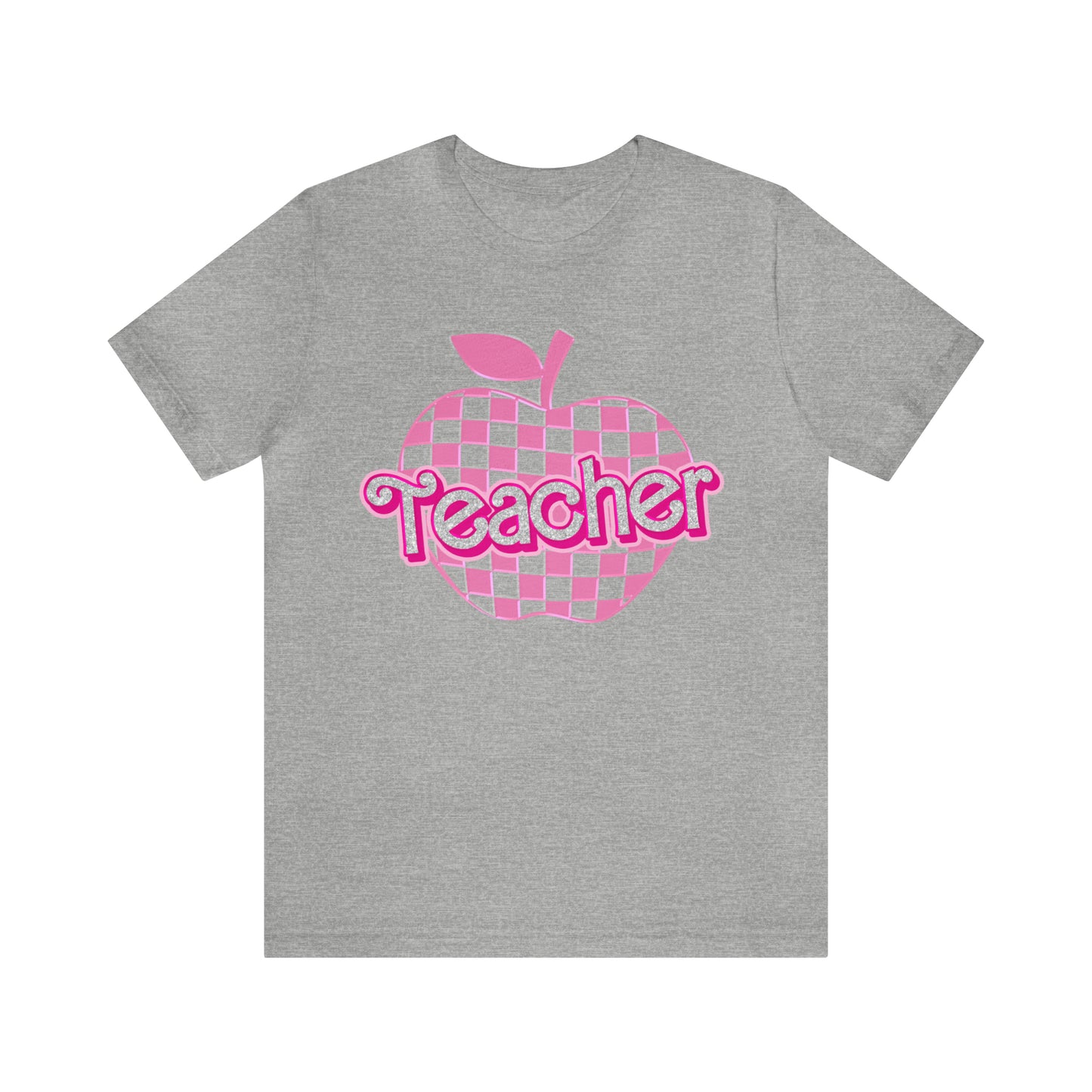 Teacher Shirt, Pink Teacher Shirts, Trendy Teacher Tshirt, Teacher Appreciation Checkered Teacher Tee, Gifts for Teachers, Teacher Era, T793