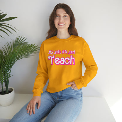 My Job is Teach Sweatshirt, Trendy Teacher Sweatshirt, Retro Back to school, Teacher Appreciation, Checkered Teacher Sweatshirt, SW735