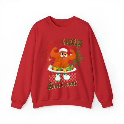 Christmas Calories Don't Count Sweatshirt, Funny Christmas Sweatshirt, Christmas Gift, Xmas calories Sweatshirt, Christmas calories, S875