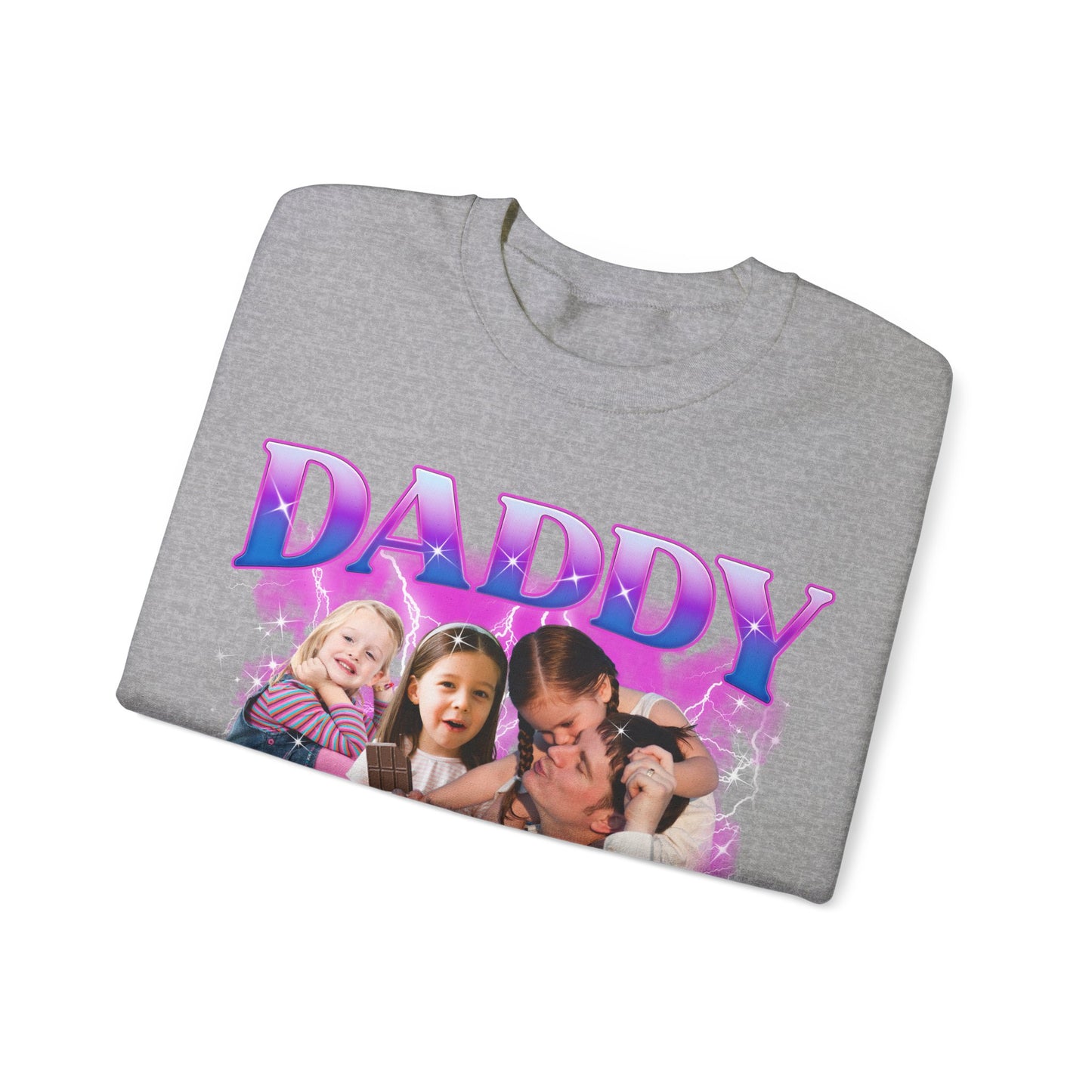 Custom Bootleg Rap Daddy Tee, Custom Photo Daddy Sweatshirt, Dad Shirt With Kid Face Photos Custom Father's Day Gift, Face Father Gift S1648