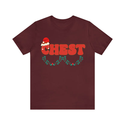 Couple Chest Nuts Shirt, Christmas Holiday T shirt, Christmas Gift for Couples, Funny Matching Christmas Shirt, T950