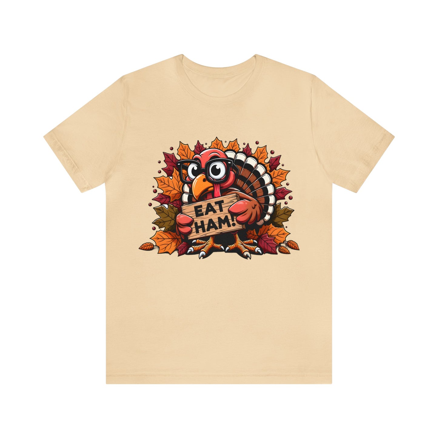 Cute Turkey Eat Ham shirt, Girls Thanksgiving T-shirt, Leopard Print Turkey Shirt, Thankful Shirt, Fall Shirt, Thanksgiving Food Shirt, T858