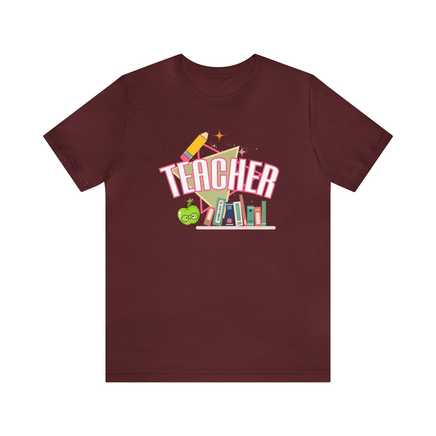 Pink Teacher Shirt, colorful teacher shirt, Teacher shirt, 90s shirt, 90s teacher shirt, colorful school shirt, T541