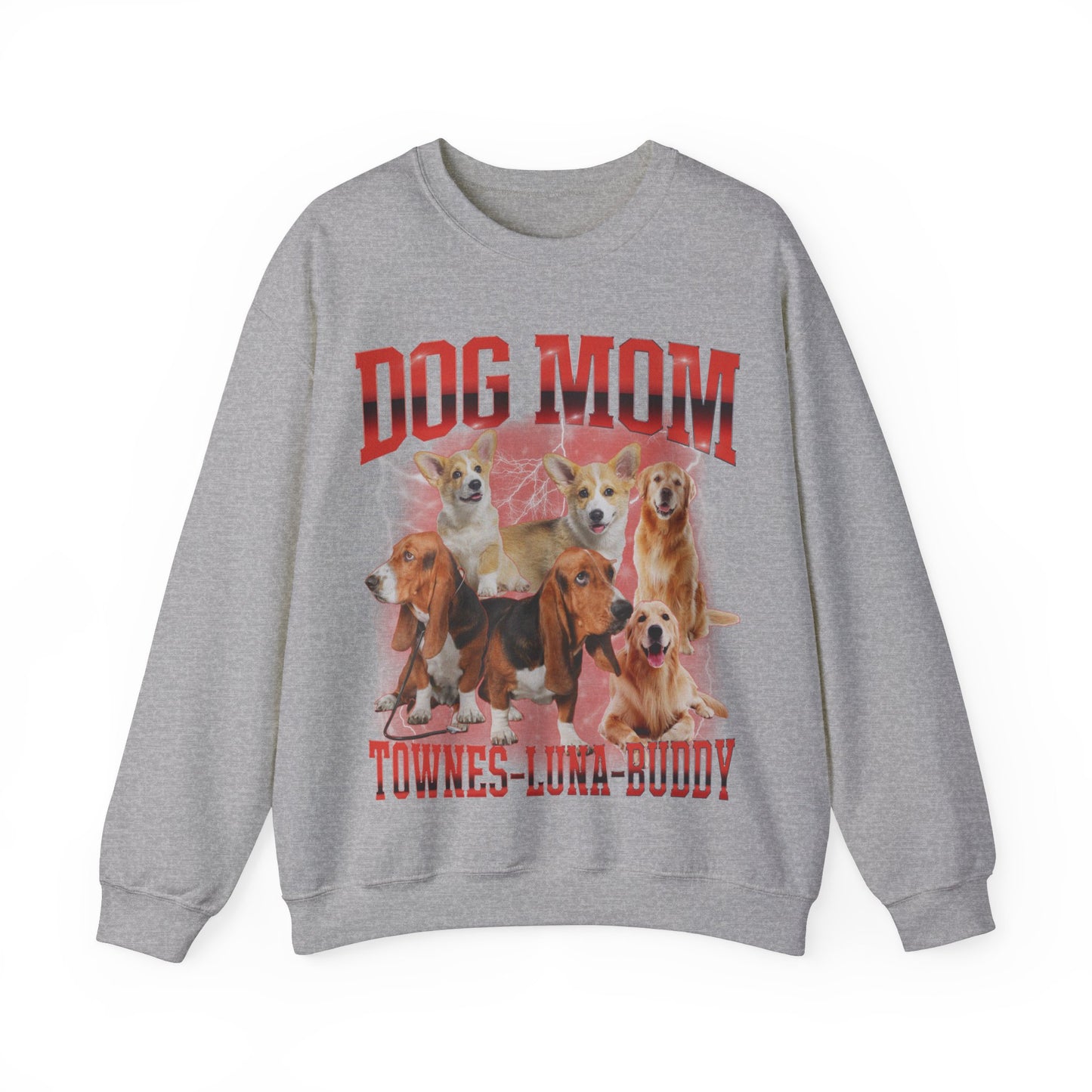 Custom Retro Dog Bootleg Sweatshirt, Dog Mom Sweatshirt, Dog Bootleg Retro 90's Sweatshirt, Custom Pet Photo, Custom Pet Portrait, S1430