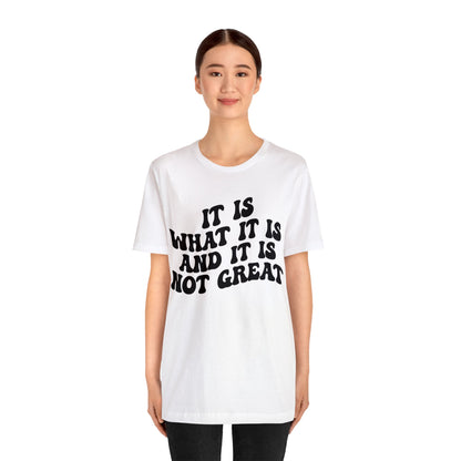 It Is What It Is And It Is Not Great Shirt, Funny Quote Shirt, Funny Meme Shirt, Funny Mood Shirt, Shirt for Women, Gift for Women, T1514