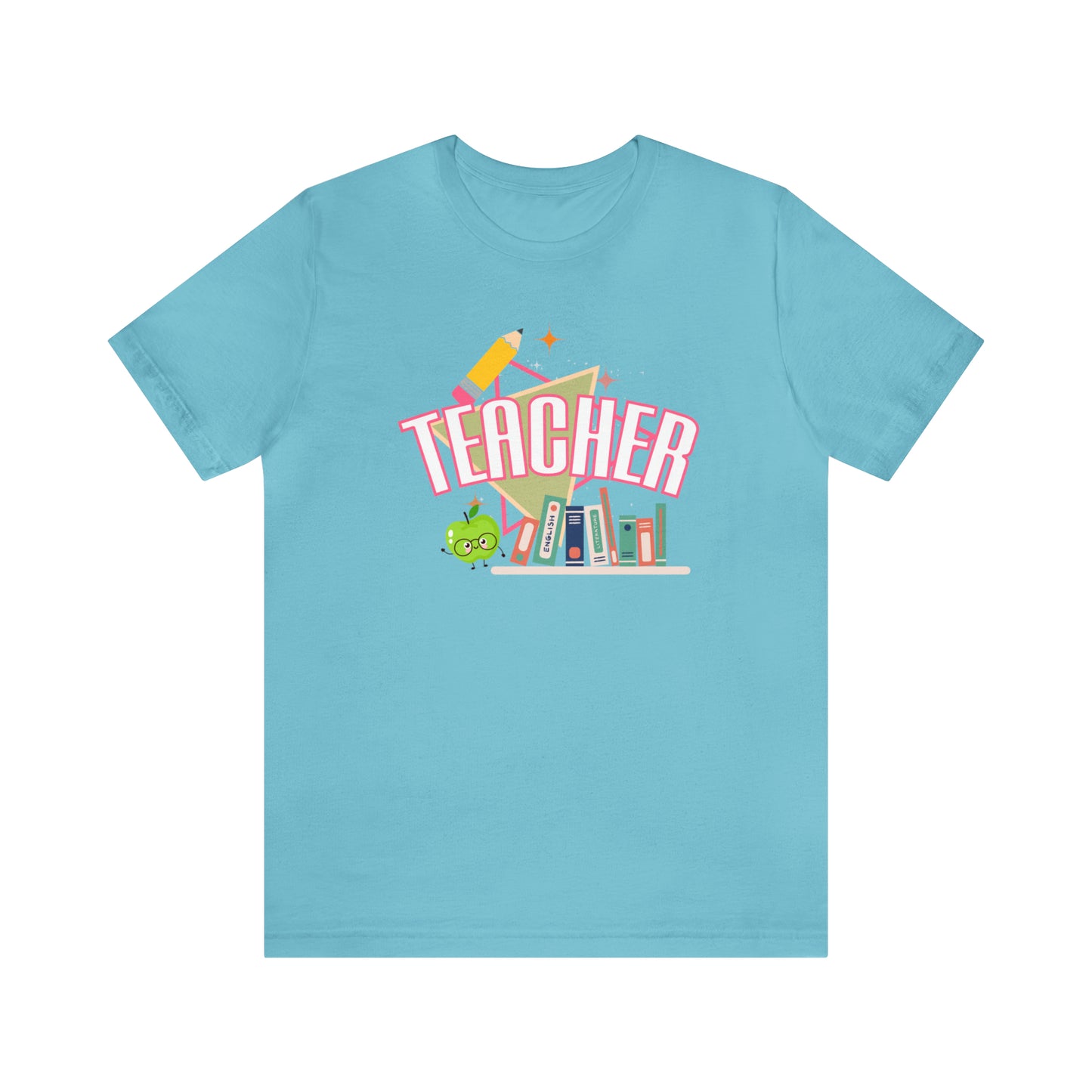 Pink Teacher Shirt, colorful teacher shirt, Teacher shirt, 90s shirt, 90s teacher shirt, colorful school shirt, T541