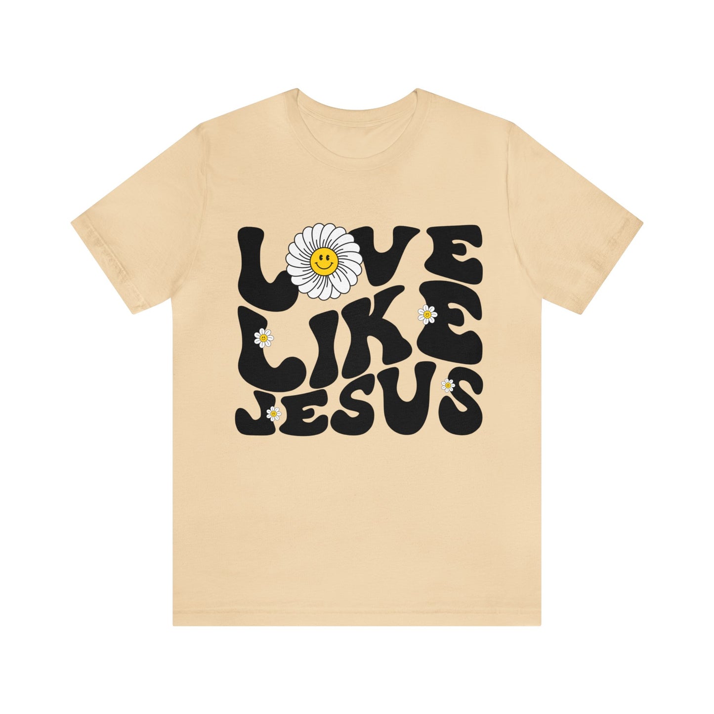 Retro Love Like Jesus Shirt, Cute Jesus Shirt, Women's Christian Clothing, Unisex Crewneck Christian Shirt, T851