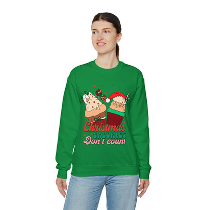 Christmas Calories Don't Count Sweatshirt, Funny Christmas Sweatshirt, Christmas Gift, Xmas calories Sweatshirt, Christmas calories, SW871