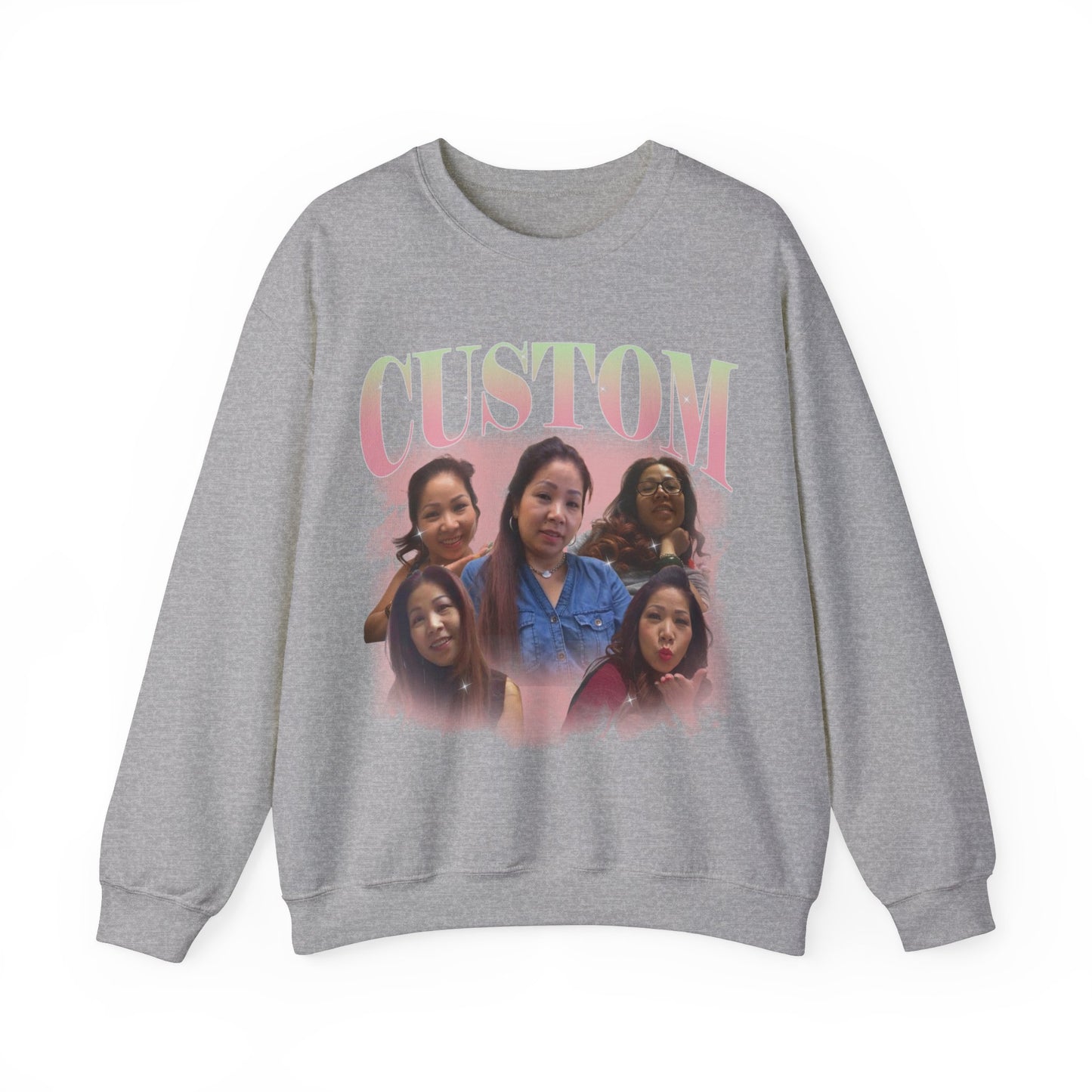 Custom Your Own Bootleg Tee, Retro Custom Bootleg Rap Tee, Custom Photo Sweatshirt, Insert Your Design Vintage Graphic 90s Sweatshirt, S1383