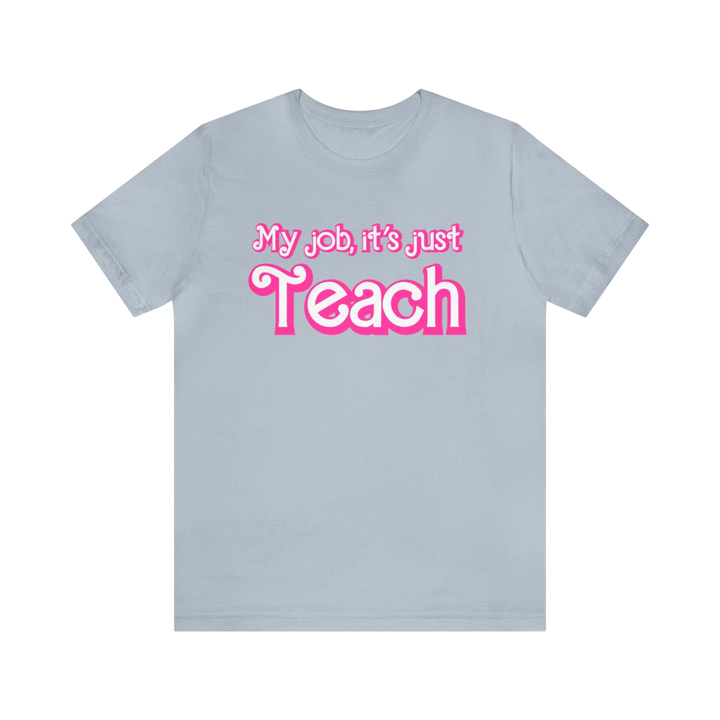 My Job is Just Teach Shirt, Pink Teacher Shirt, Trendy Teacher Shirt, Retro Back to school, Checkered Teacher Tee, Gifts For Teacher, T735