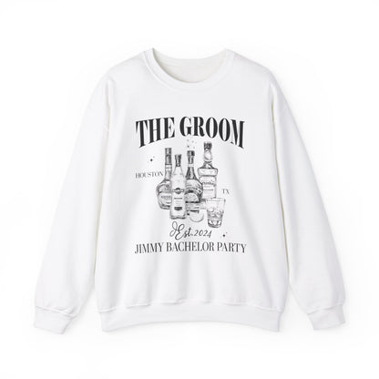 The Groom Bachelor Party Sweatshirt, Groomsmen Sweatshirt Custom Bachelor Party Gifts Funny Bachelor Sweatshirt Group Sweatshirt, 2 S1555 UK