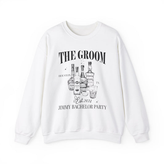 The Groom Bachelor Party Sweatshirt, Groomsmen Sweatshirt Custom Bachelor Party Gifts Funny Bachelor Sweatshirt Group Sweatshirt, 2 S1555 UK