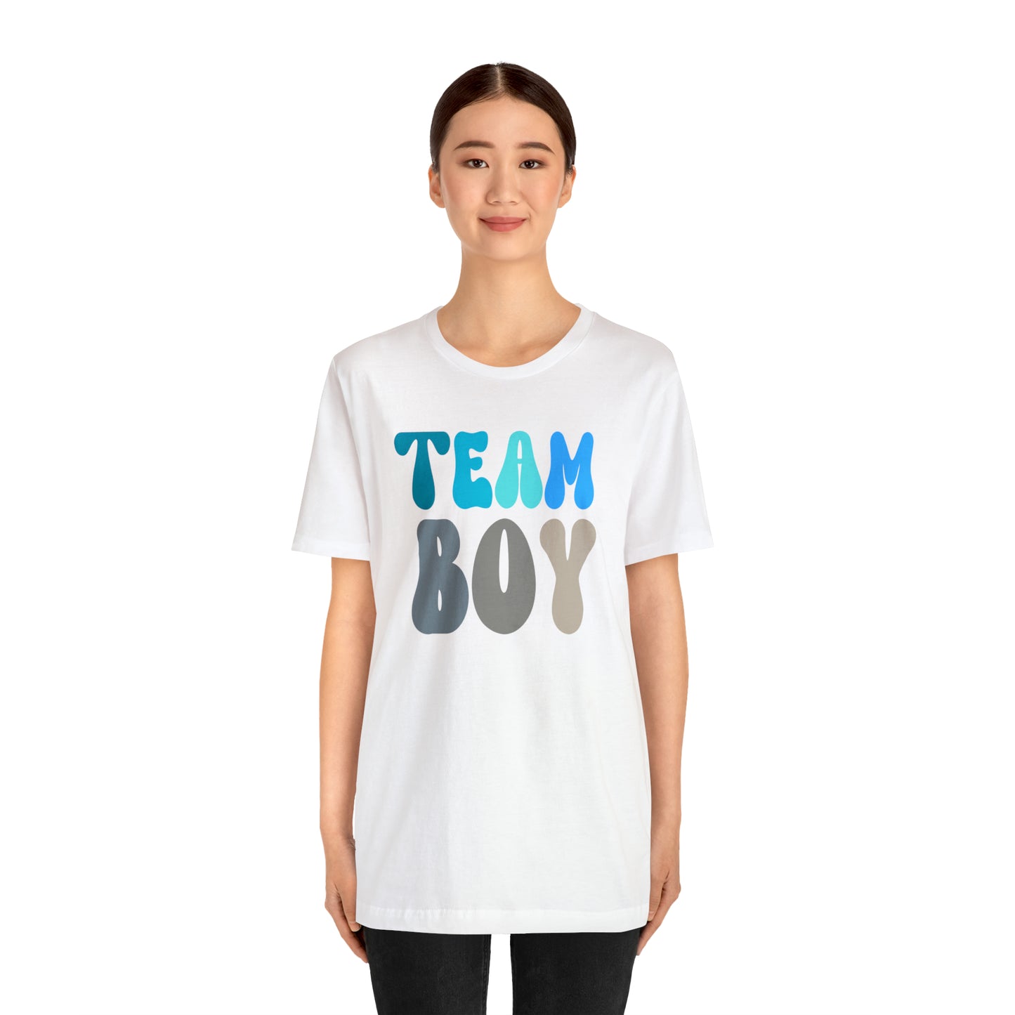 Cute Baby Announcement Shirt for Gender Reveal, Team Boy Shirt for Gender Reveal, Gender Announcement Gift for Her, T398