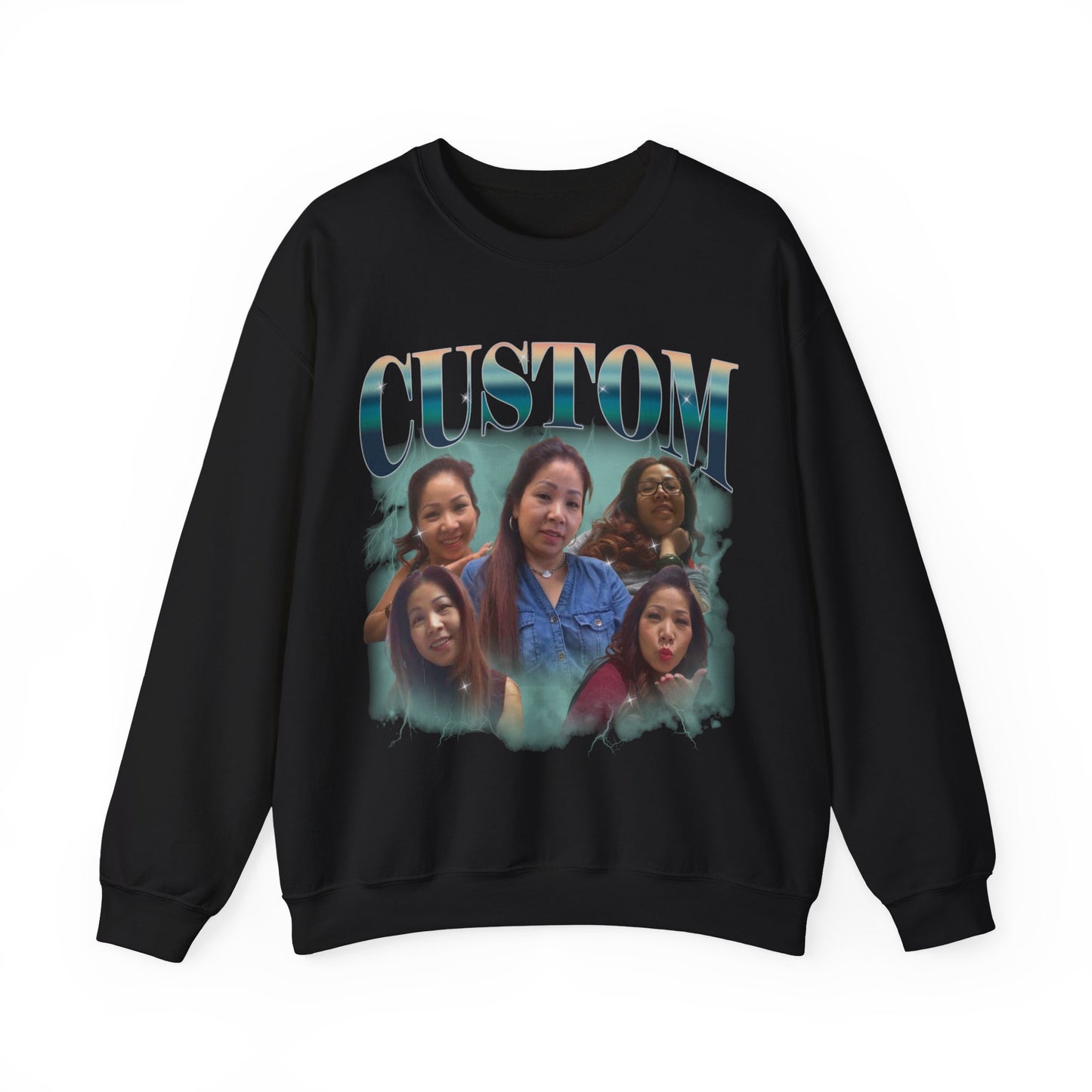 Custom Your Own Bootleg Tee, Retro Custom Bootleg Rap Tee, Custom Photo Sweatshirt, Insert Your Design Vintage Graphic 90s Sweatshirt, S1385