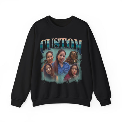 Custom Your Own Bootleg Tee, Retro Custom Bootleg Rap Tee, Custom Photo Sweatshirt, Insert Your Design Vintage Graphic 90s Sweatshirt, S1385