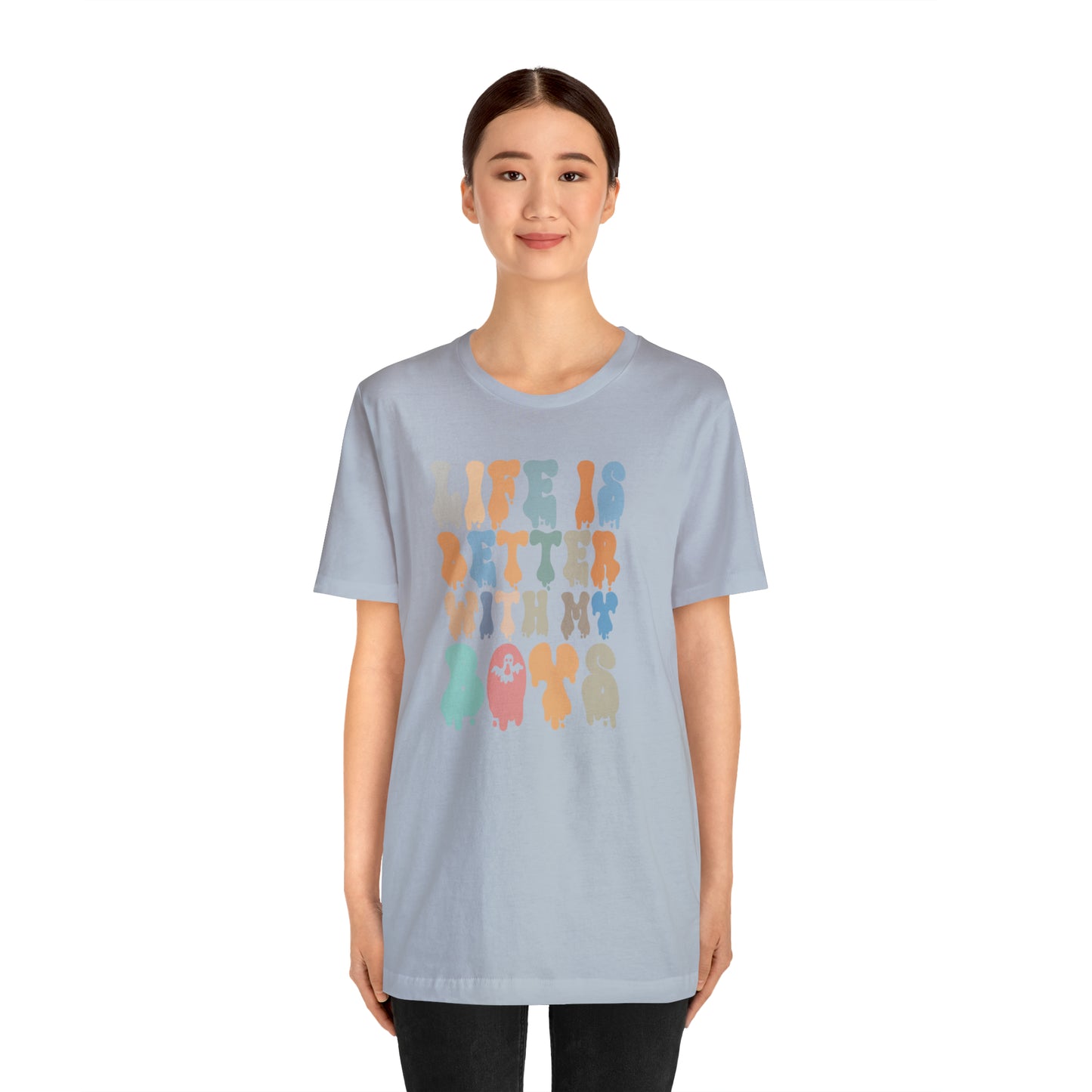 Cute Boy Mom Shirt for Birthday Gift for Mom, Life is better with my boys Shirt for Halloween Gift, T309