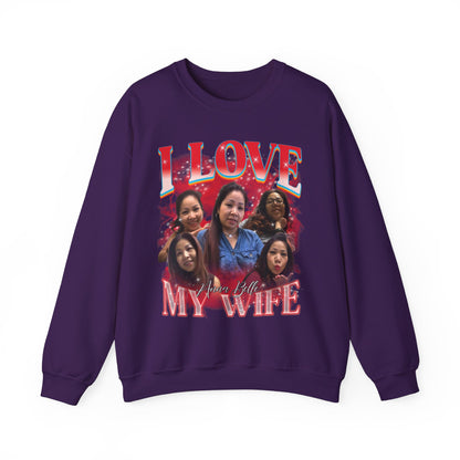 Custom Bootleg Rap Tee, I Love My Wife Sweatshirt, Custom Wife Photo Sweatshirt, Vintage Graphic 90s Tshirt, Valentine's Shirt Gift, SW1347